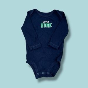 Carter's Navy Blue 'Little Hunk' Bodysuit